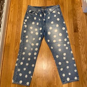 Point as ur Denim polka Dot Denim Pants